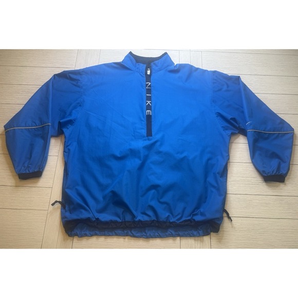 Nike Other - Nike Pullover Athletic Royal Blue & Black Windbreaker 1/2 zip. Poly. Mens. XL